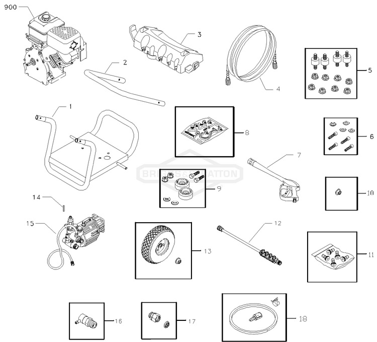 B & S Model 1806-1 parts & pump 1194003GS rebuild kits